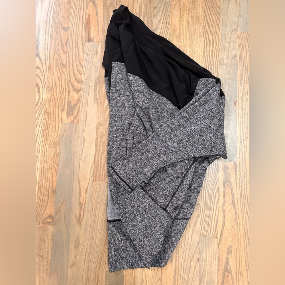 Zella Cocoon Open Front Black and Gray Cardigan Jacket